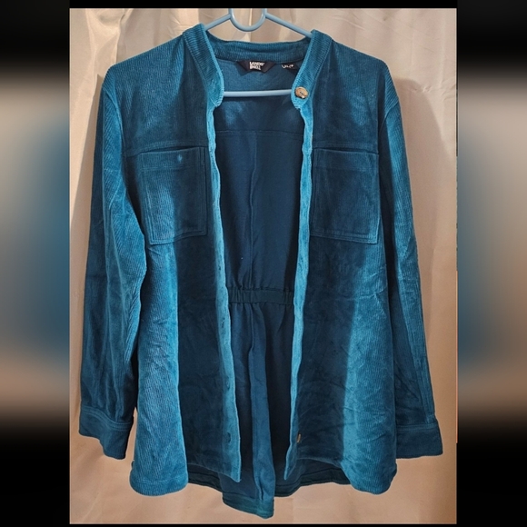 Lands' End Teal Corduroy Shirt - Picture 2 of 5